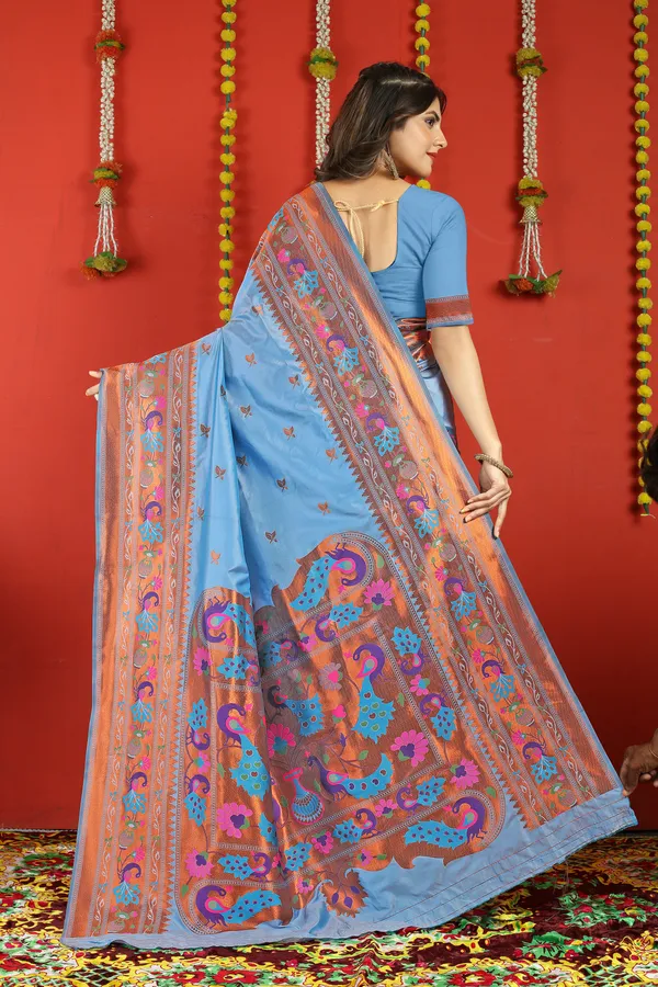 SKY_BLUE_PURE_SILK_PATHANI_SAREE